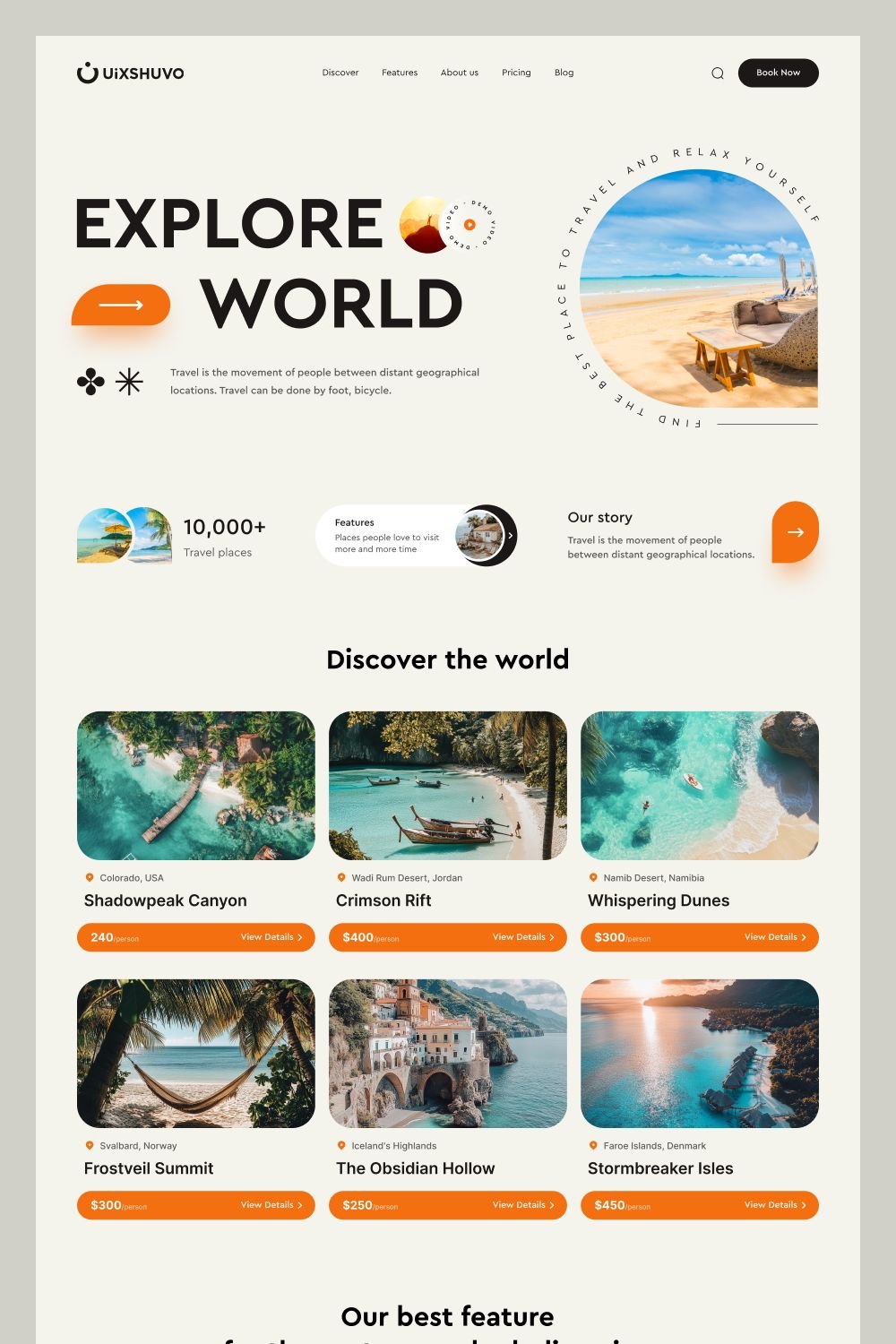 Portfolio website design showcase