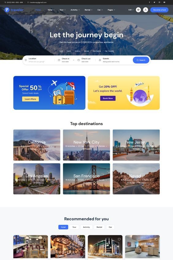 Healthcare website UI design