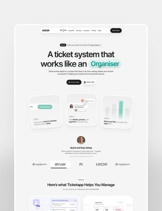 Modern digital marketing website layout