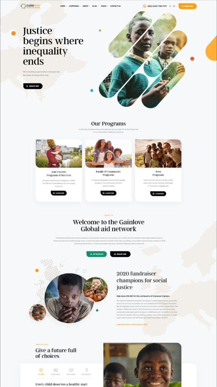 Startup landing page design project
