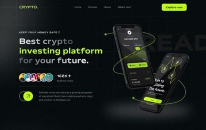 Modern business website design layout